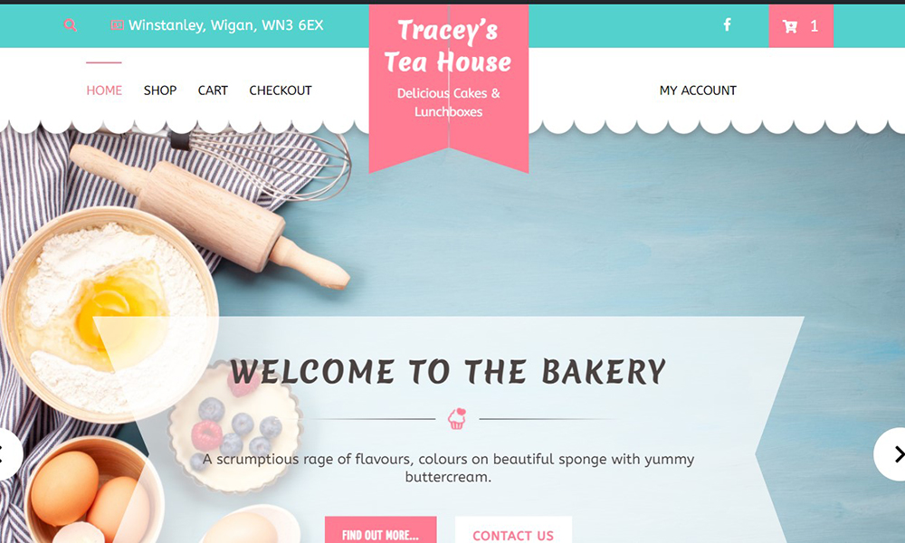 Website design Wigan - Small Bakery Site Example